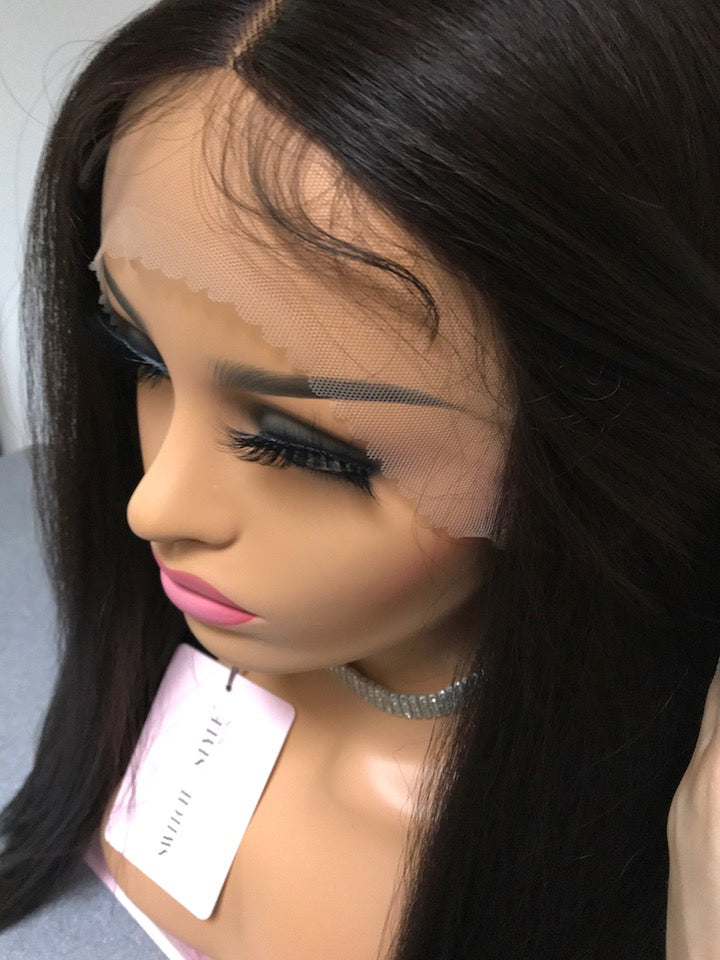 Ariana - dark brown straight lace front wig