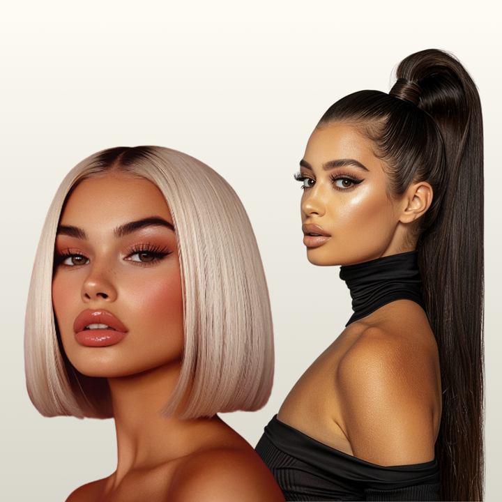 Blonde Bob + Sleek Ponytail Bundle