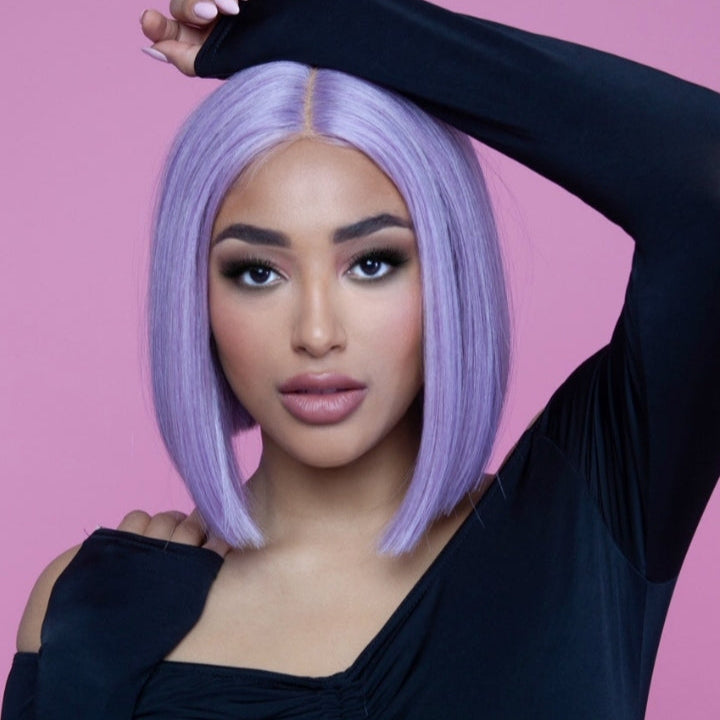 Lola - lilac bob lace front wig